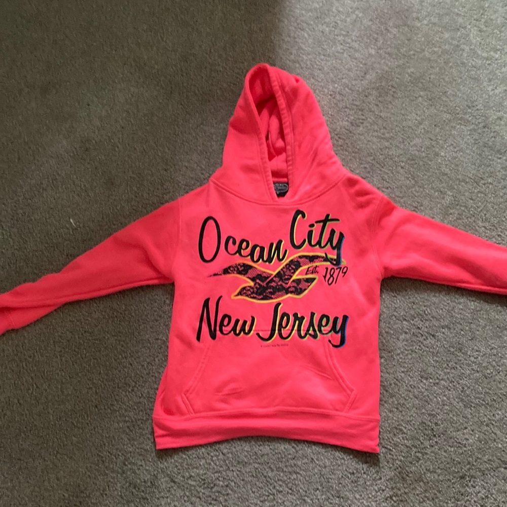Hot pink Ocean City New Jersey hoodie